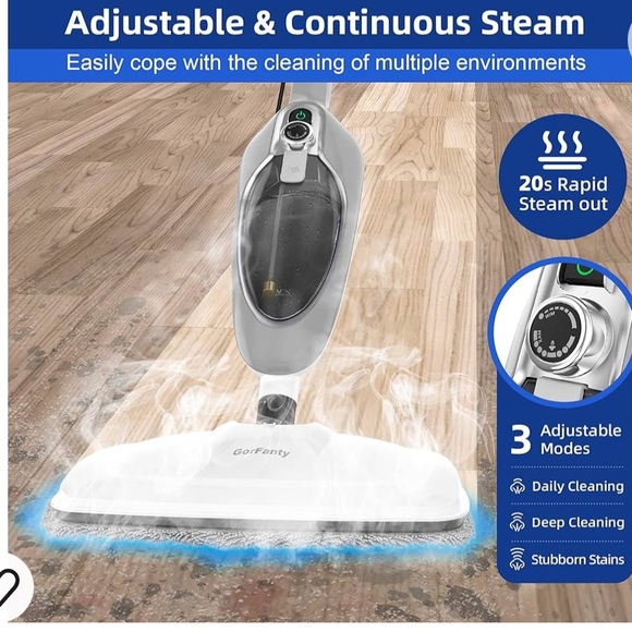 Steam Mop - 10-in-1 MultiPurpose Handheld Steam Cleaner Detachable Floor Steamer - Picture 2 of 10